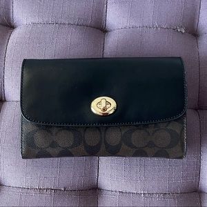 COACH CHAIN CROSSBODY IN SIGNATURE CANVAS w matching card case